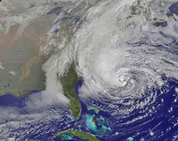 Hurricane Sandy, credit NASA